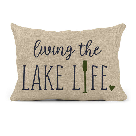 Living the Lake Life Pillow, Rectangle Half Pillow