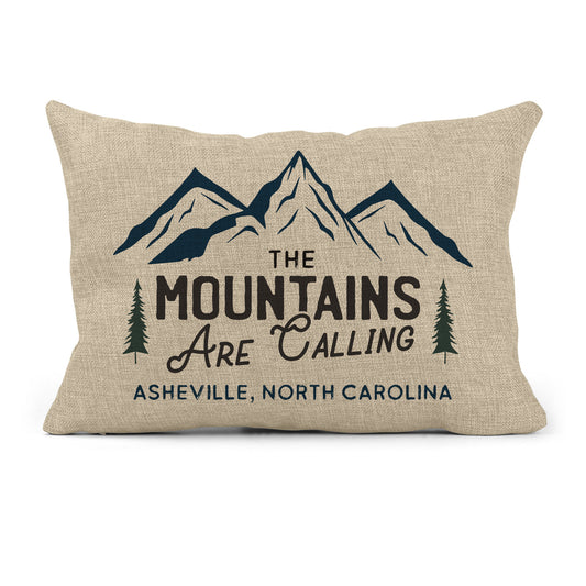 Customizable Mountains are Calling Pillow, Rectangle Pillow