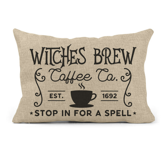 Witches Brew Coffee Co. Pillow, Rectangle Half Pillow