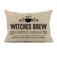 Witches Brew Coffee House Pillow, Rectangle Half Pillow