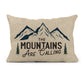 Customizable Mountains are Calling Pillow, Rectangle Pillow