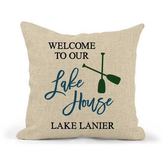 Welcome to Our Lake House Pillow, Lake Home Decor, Pillow