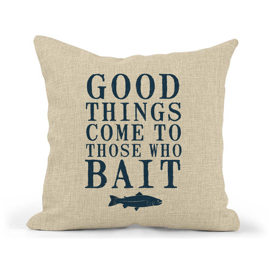 Those Who Bait Pillow, Fishing Pillow, Lake House Decor