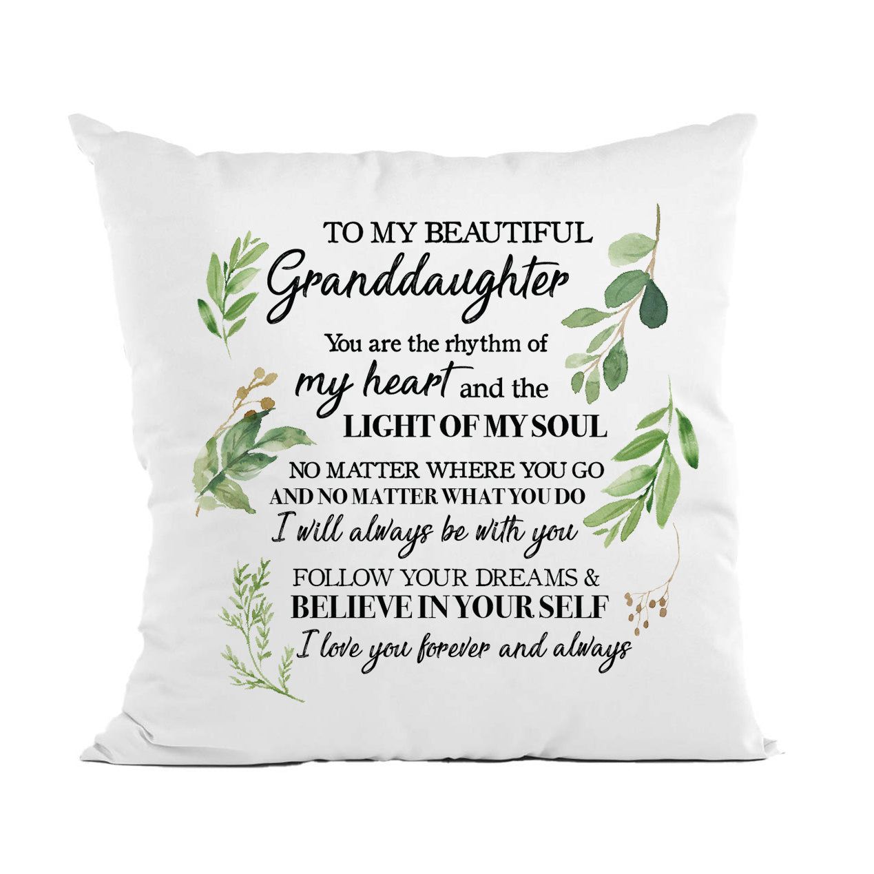 To My Granddaughter Pillow, Girls Pillow, Girl Bedroom Decor