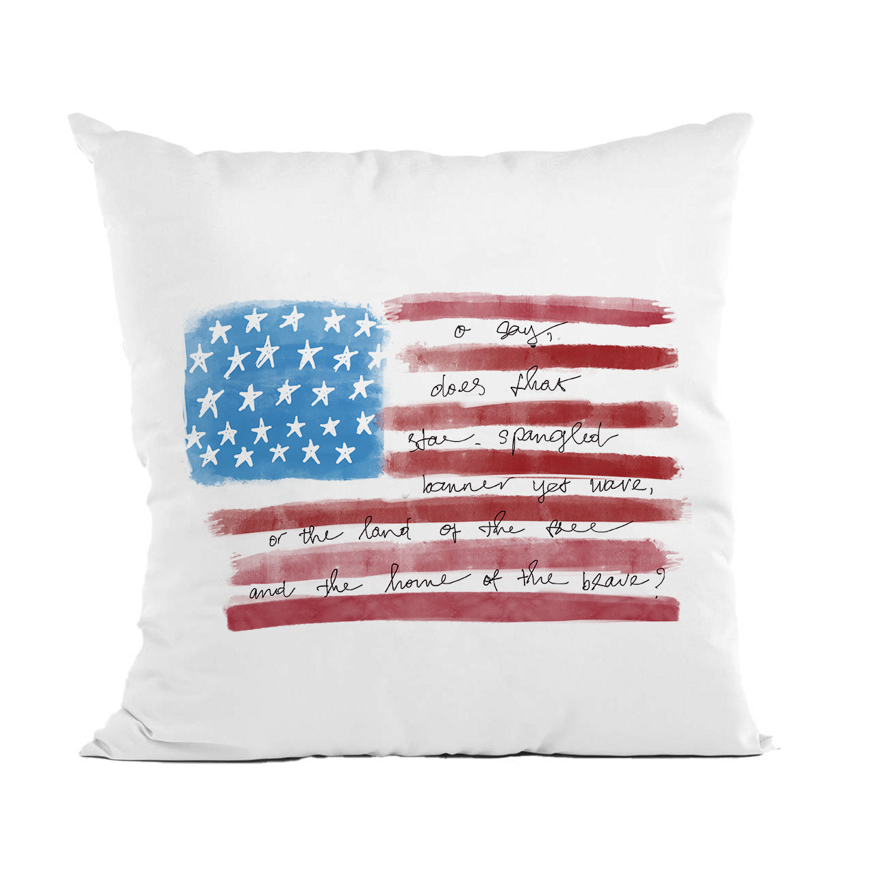 American Flag Pillow Red White Blue Patriotic 4th July Decor