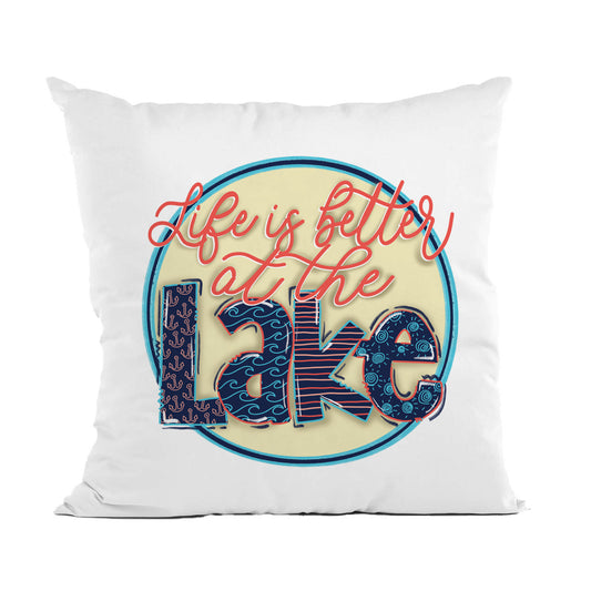 Better At The Lake Pillow, Lake House Decor, Throw Pillow