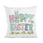 Plaid Easter Pillow, Bunny Decor, Spring Porch, Floral Home
