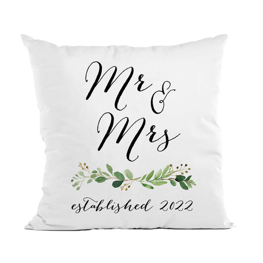 Wedding Gift Pillow, Happily Ever After, Mr Mrs, Engagement