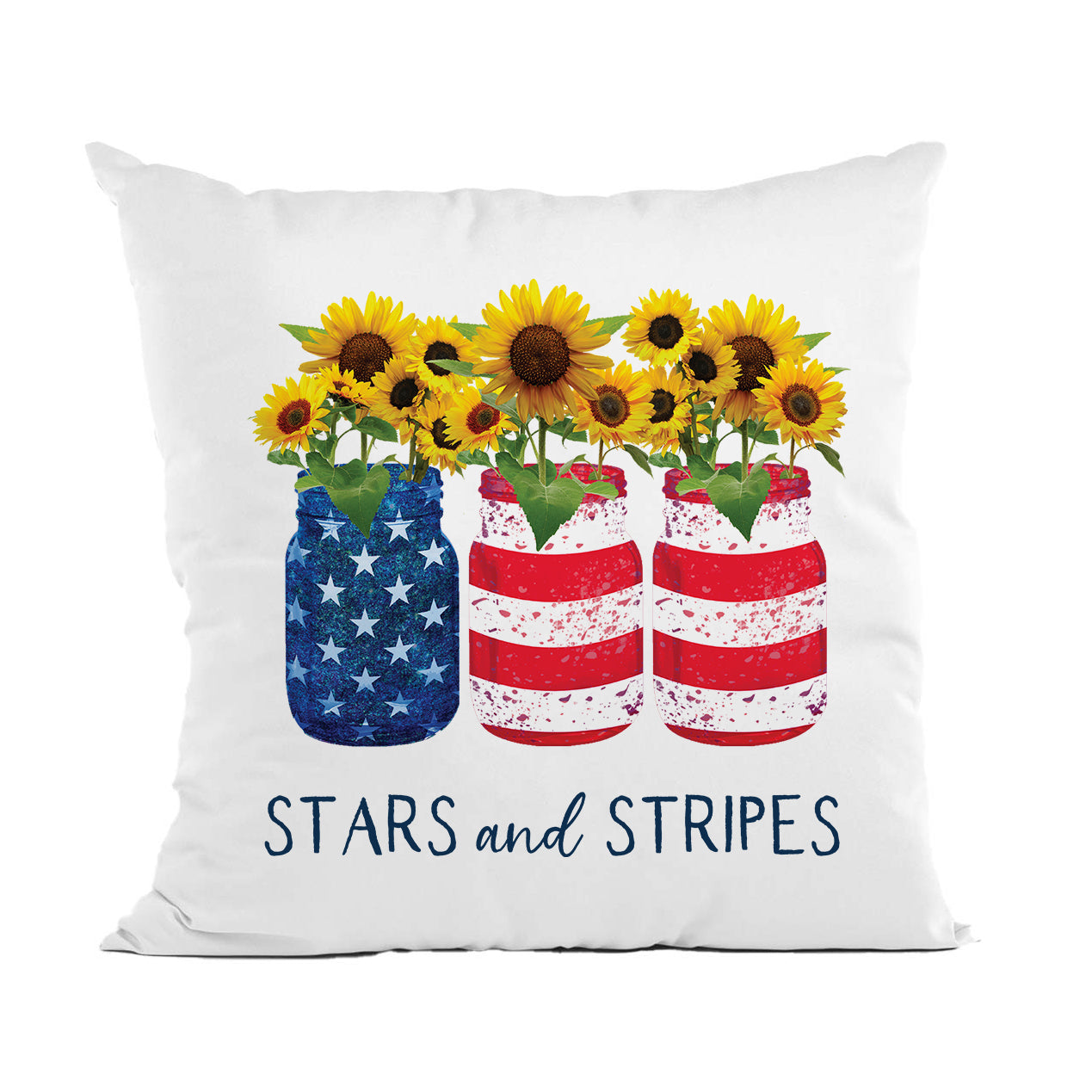 Stars and Stripes Throw Pillow, 4th of July Decor, Patriotic