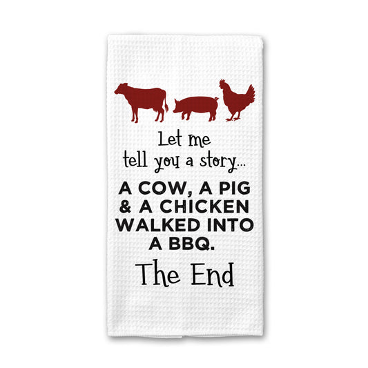 BBQ Story Kitchen Towel, BBQ Towel, Grilling Gift