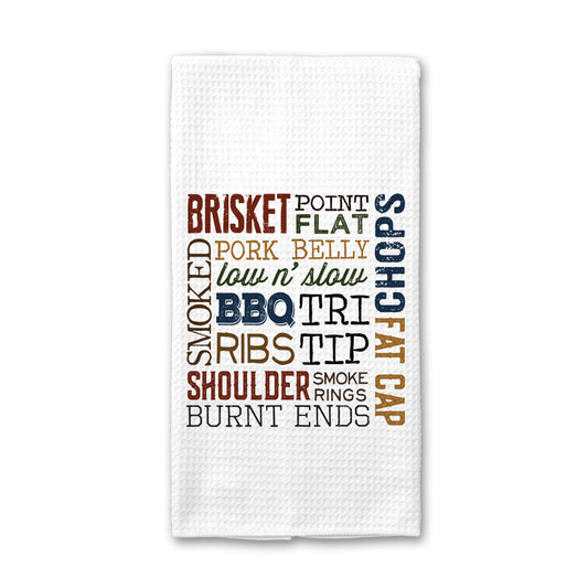 BBQ King Kitchen Towel, Grilling Dish Towel, Restaurant Gift