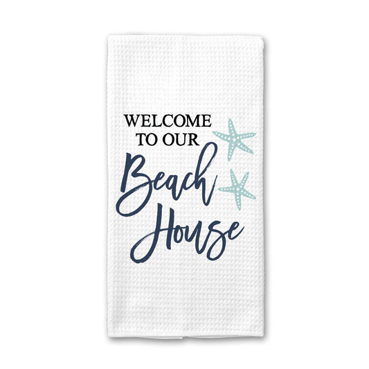 Beach House Towel, Housewarming Kitchen Towel, Dish Towel