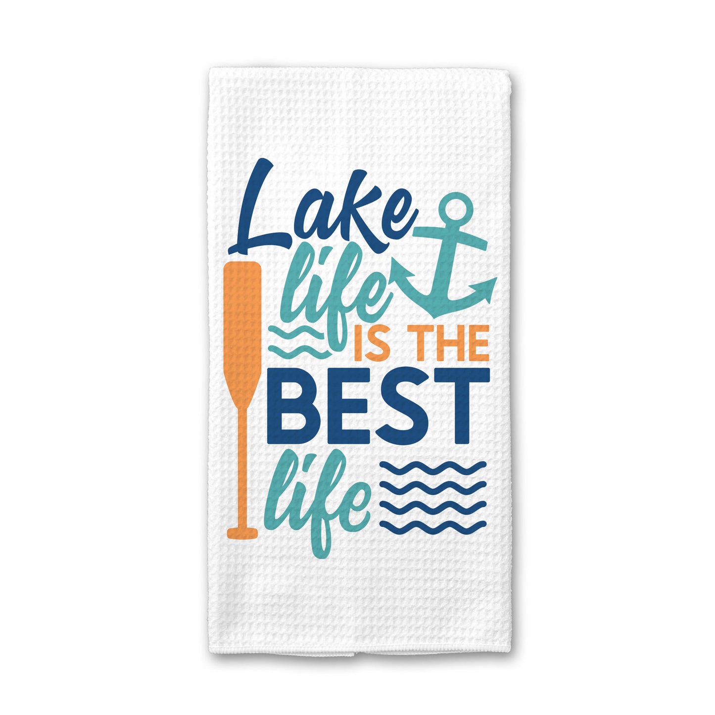 Lake Life Is The Best Life Kitchen Towel, Lake House Decor