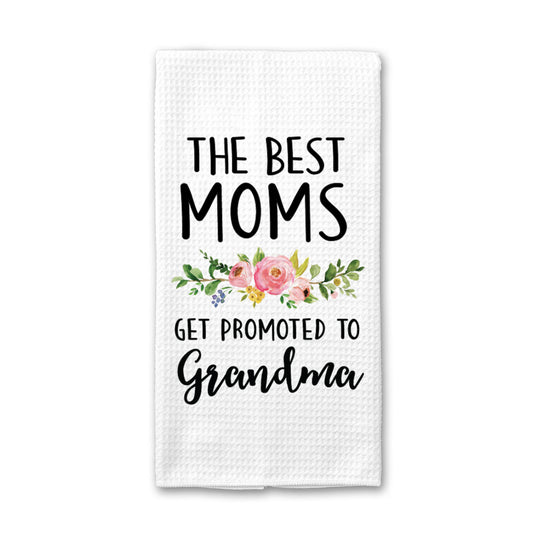 Promoted to Grandma Kitchen Towel, Grandma Dish Towel