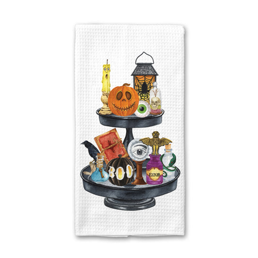 Halloween Tiered Tray Towel, Seasonal Kitchen Decor