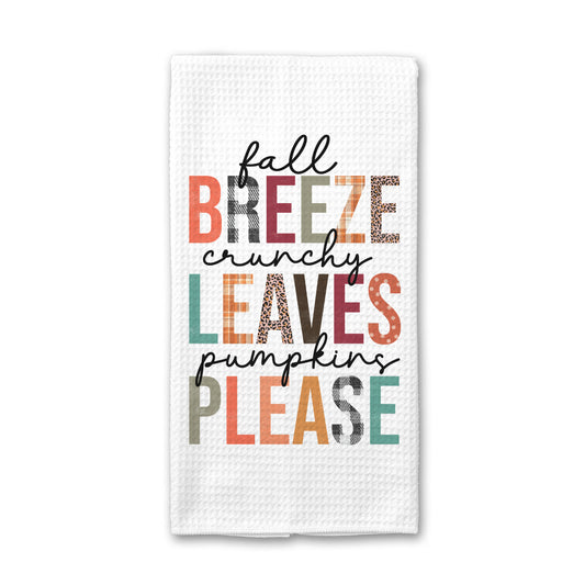 Fall Breeze Towel, Colorful Kitchen Dish Towel, Fall Decor