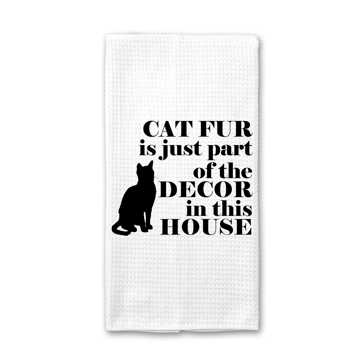 Cat Fur Kitchen Towel, Funny Cat Dish Towel, Cat Lover Gift