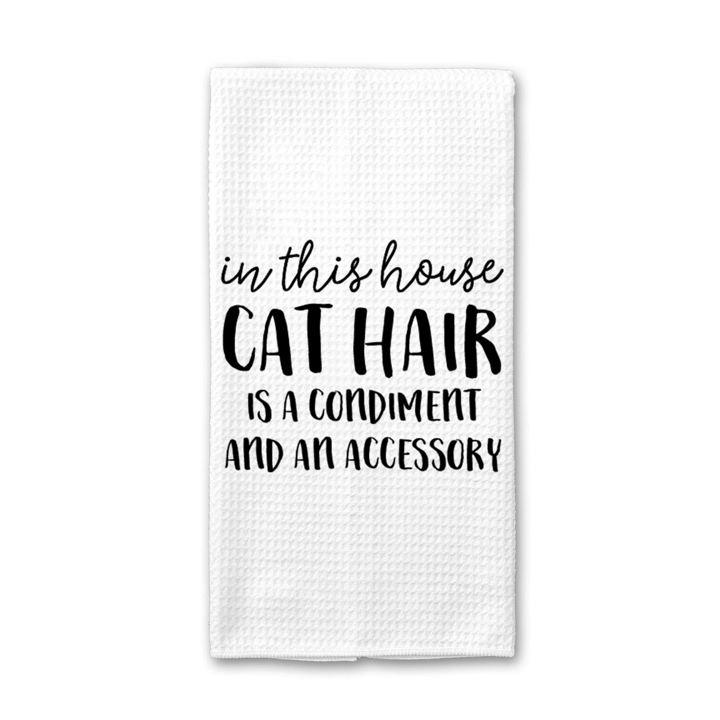 Cat Hair Kitchen Towel, Cat Lover Dish Towel, Cat Mom Towel