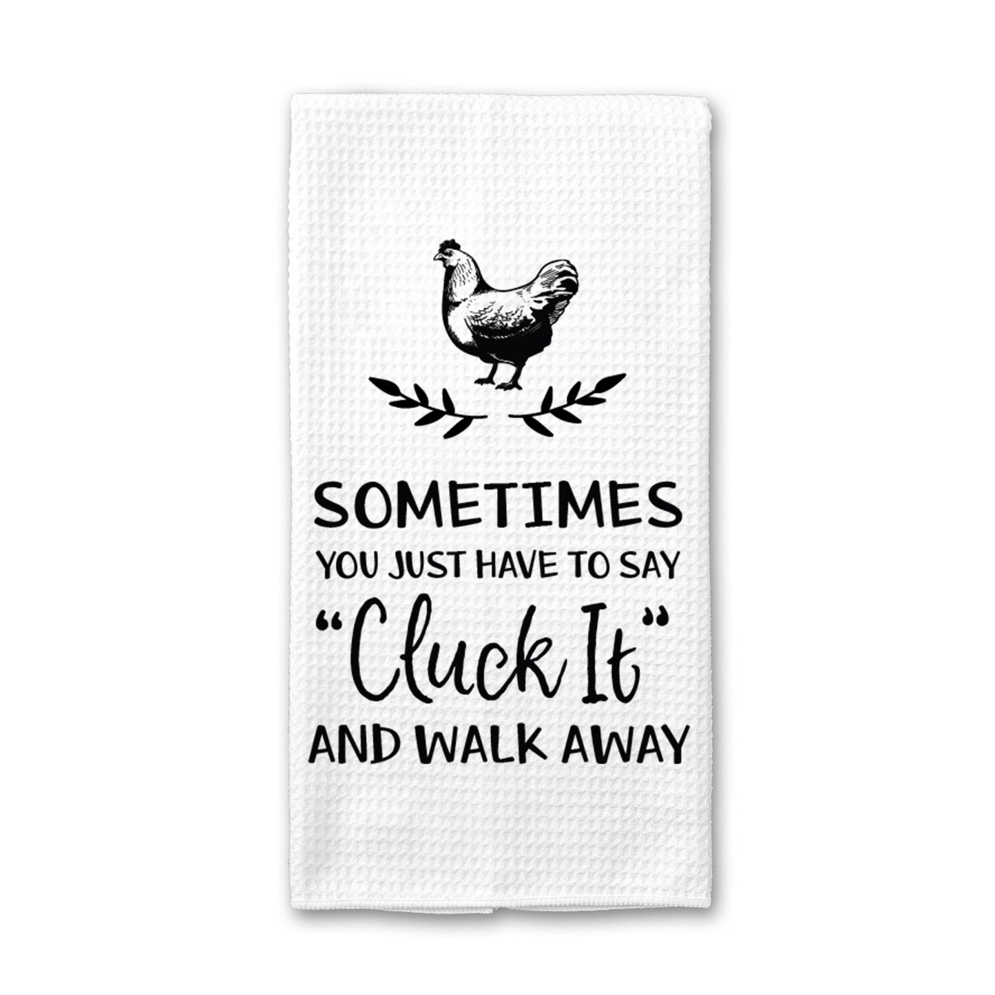 Cluck It Chicken Kitchen Towel, Chicken Mom Dish Towel