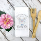 Bunny Ears Spring Kitchen Towel, Easter Rabbit Decor Cottontail