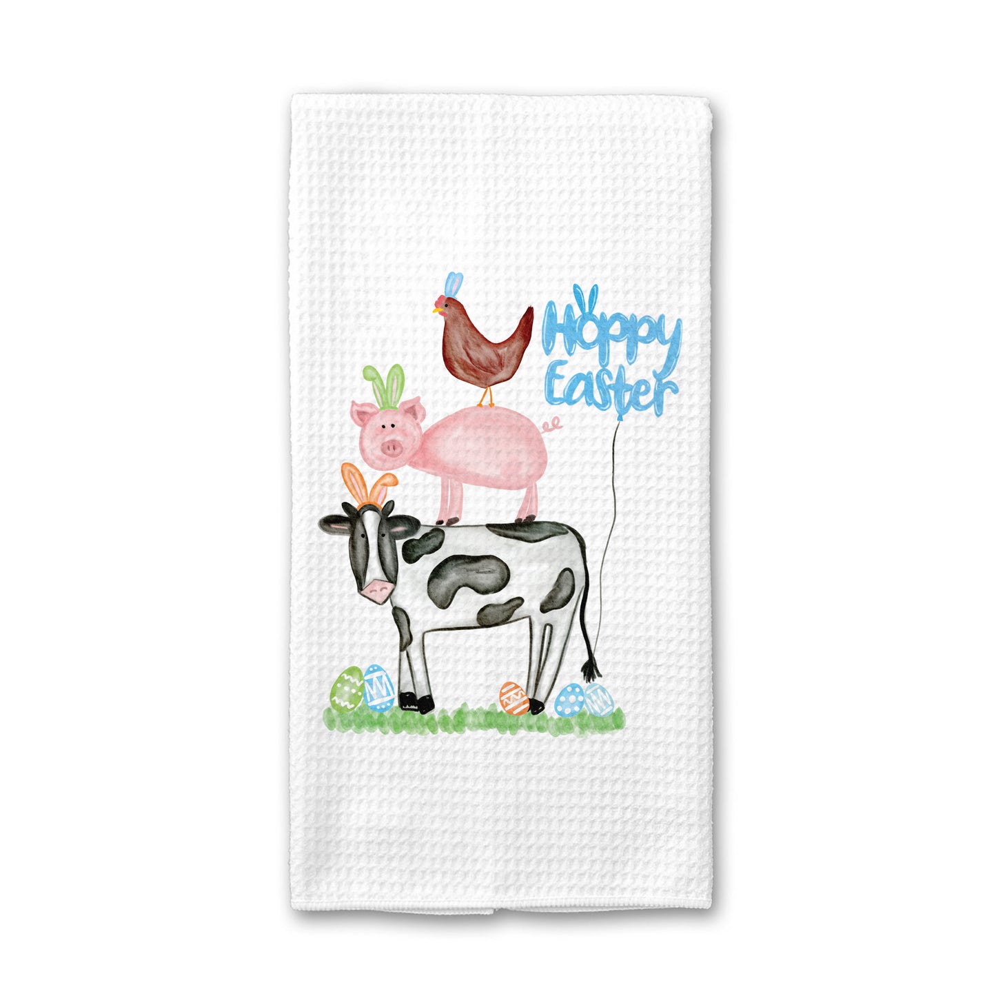 Farmhouse Spring Kitchen Towel, Easter Decor