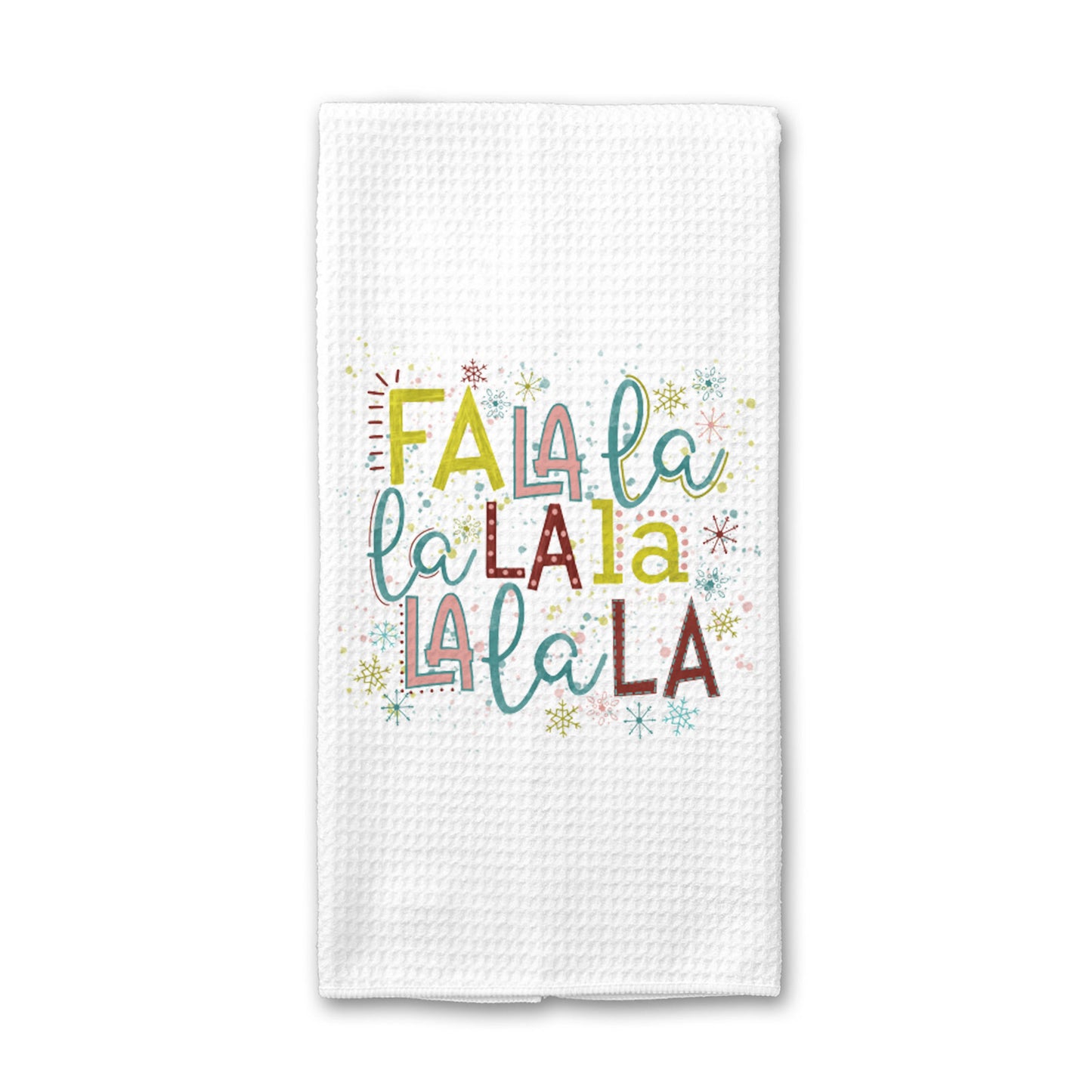 Fa La La Kitchen Towel, Christmas Hand Towel