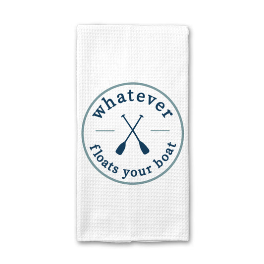 Floats Your Boat Towel, Lake House Kitchen Towel, Lake Decor