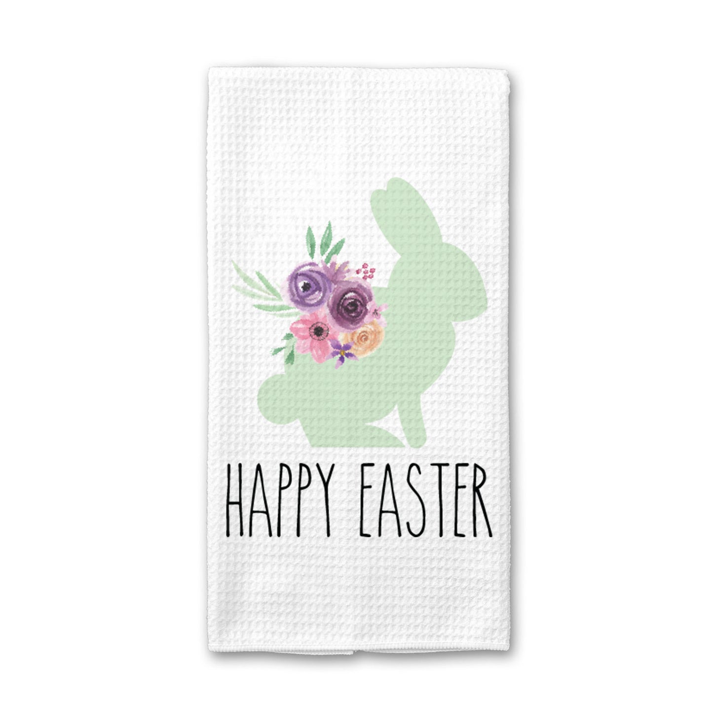 Happy Easter Kitchen Towel, Spring Dish Towel, Tea Towel