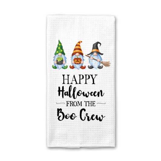 Halloween Gnome Kitchen Towel, Fall Dish Towel Tea Towel