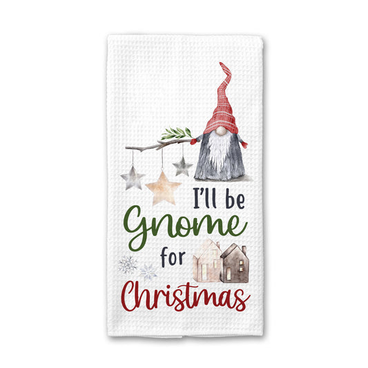 Gnome for Christmas Kitchen Towel, Christmas Dish Towel