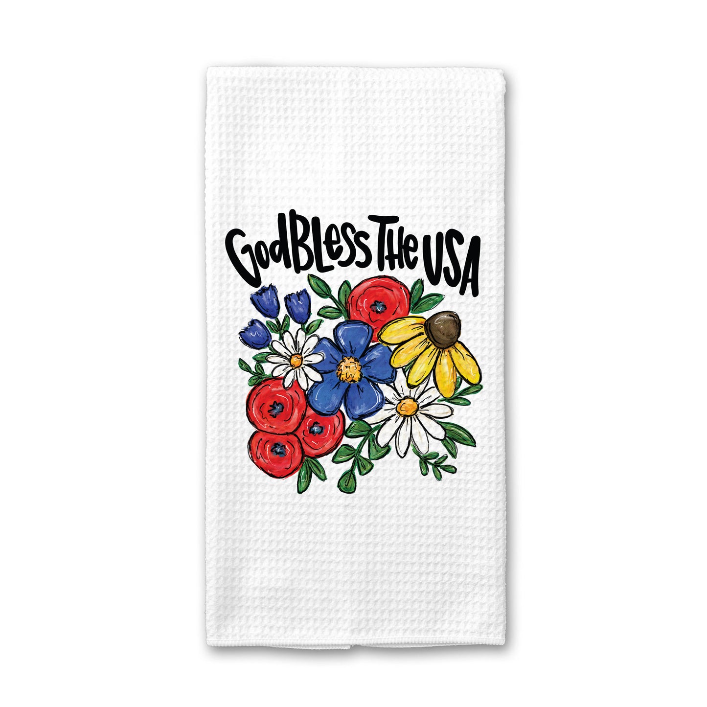 God Bless the USA Towel, 4th of July Patriotic Decor