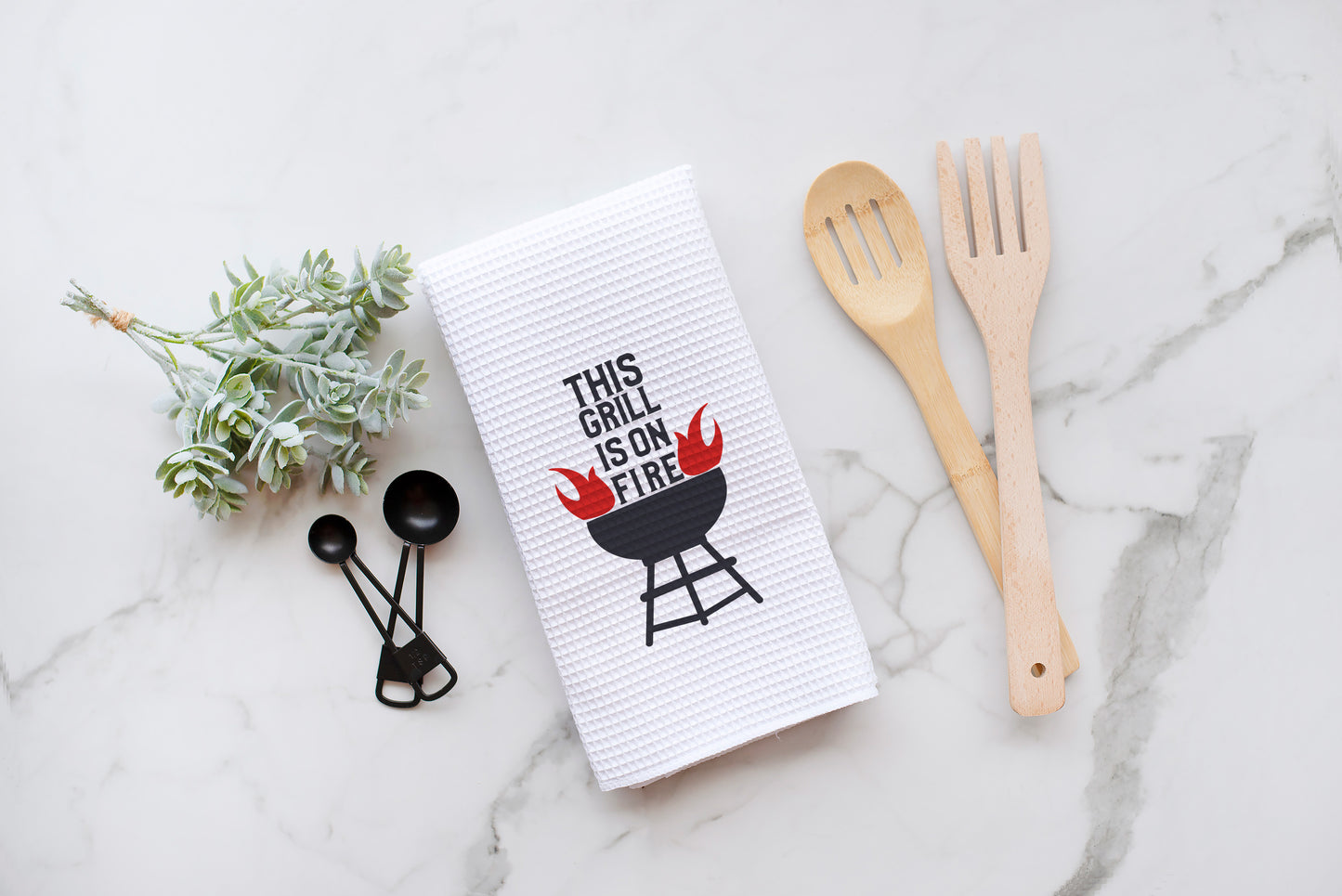 This Grill Is On Fire Kitchen Towel