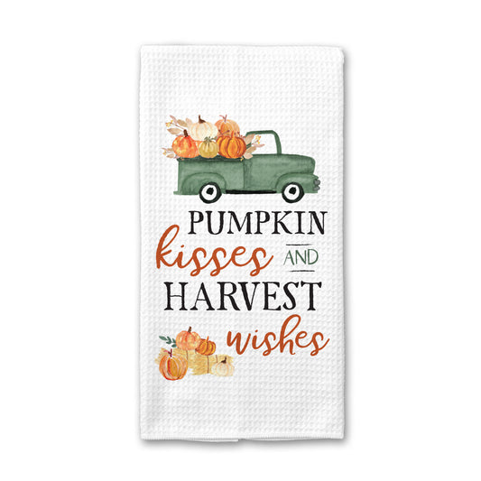 Pumpkin Harvest Kitchen Towel, Fall Dish Towel, Thanksgiving