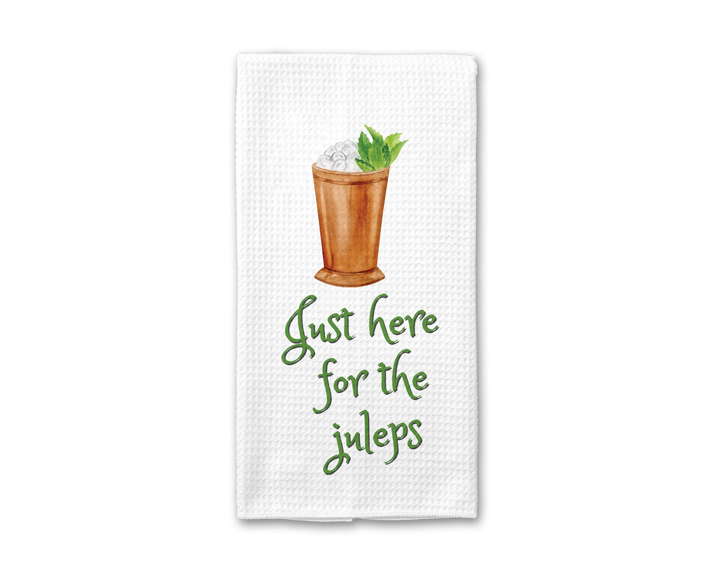 Here For Juleps Horse Racing Kitchen Towel