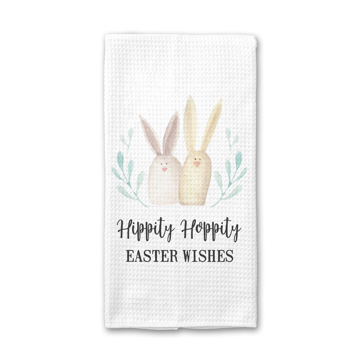 Bunny Hippity Hop Spring Kitchen Towel, Easter Decor