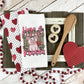 Pig Valentine Towel, Valentines Day Kitchen Decor Heart Farm