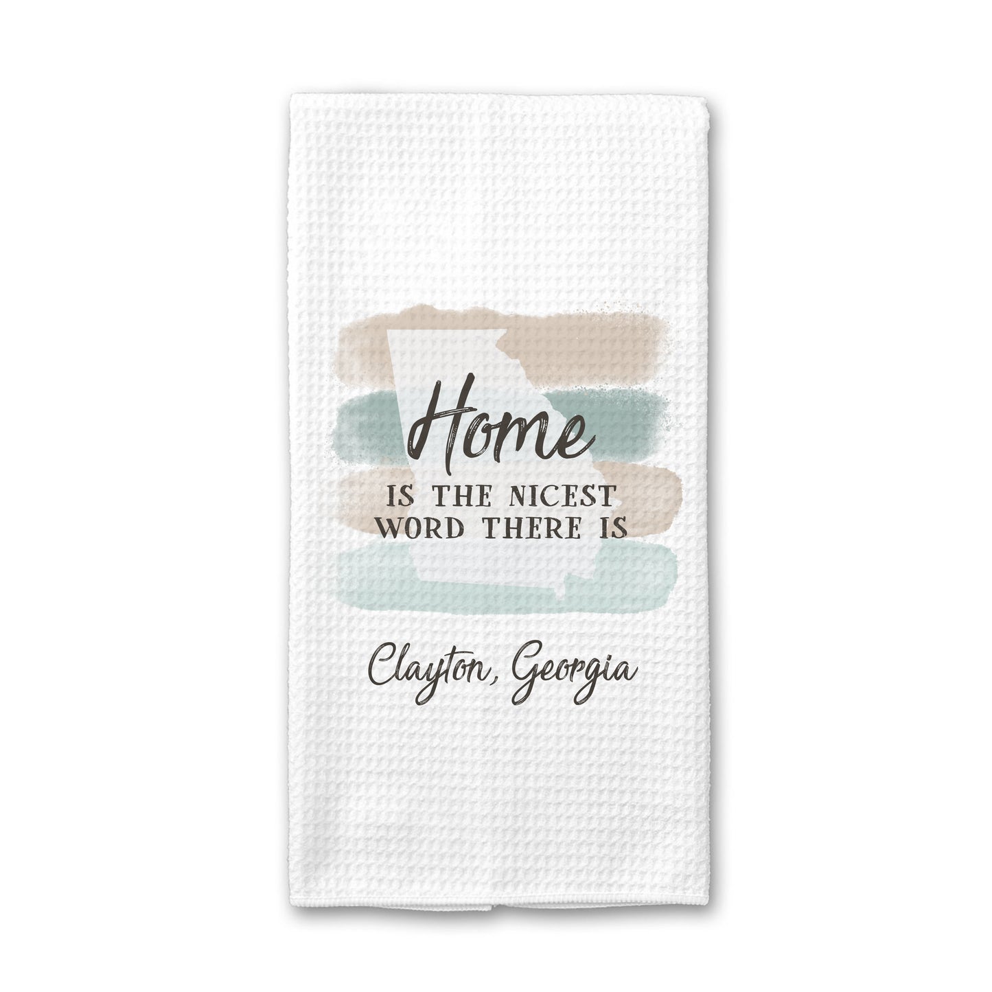 Customizable Home State Kitchen Towel, Housewarming Decor