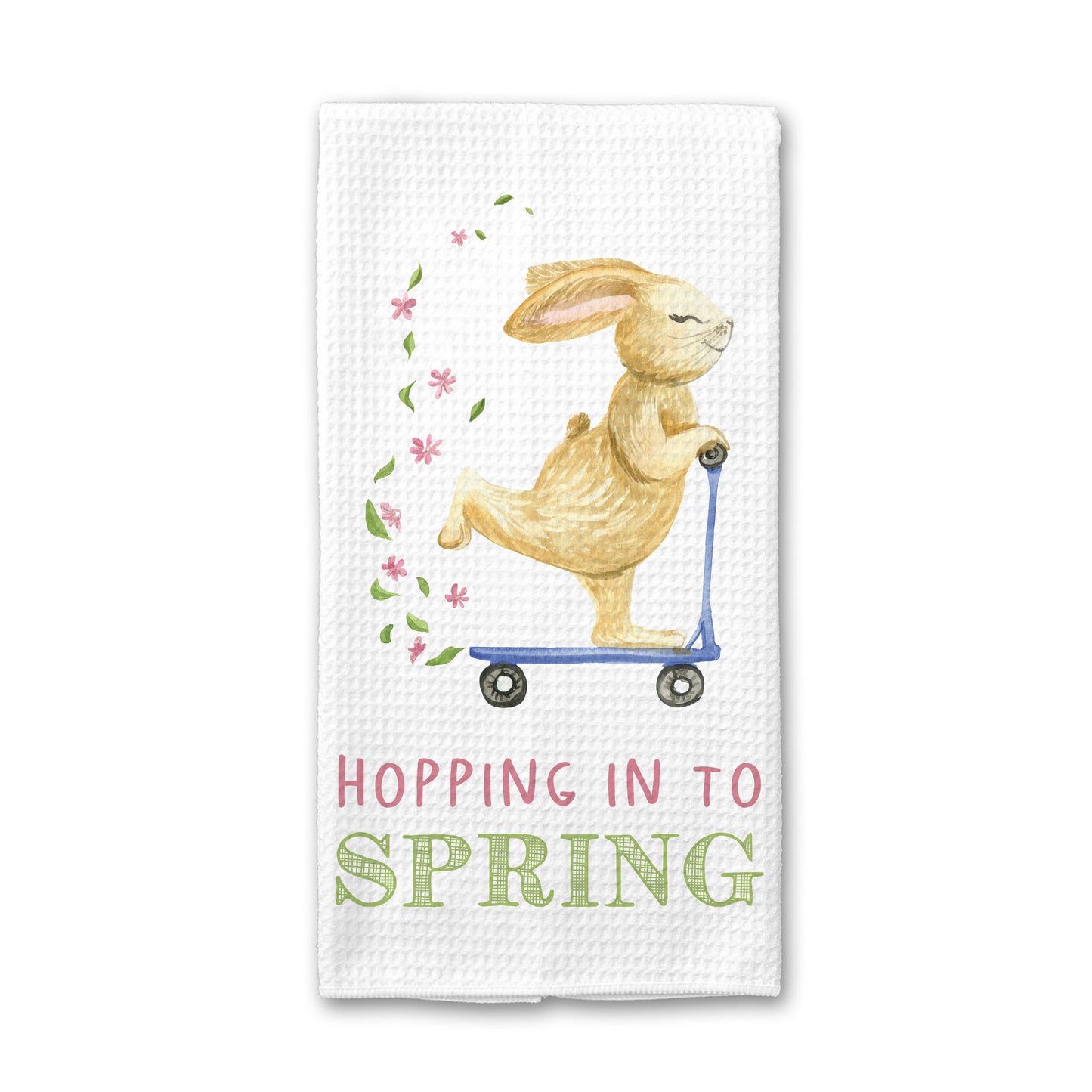 Bunny Farmhouse Spring Kitchen Towel, Easter Decor