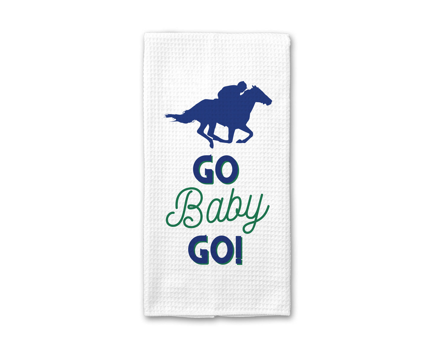 Go Baby Go Horse Racing Kitchen Towel