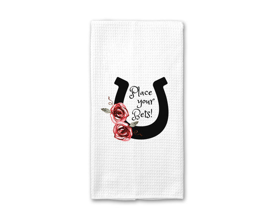 Place Your Bets Horseracing Kitchen Towel