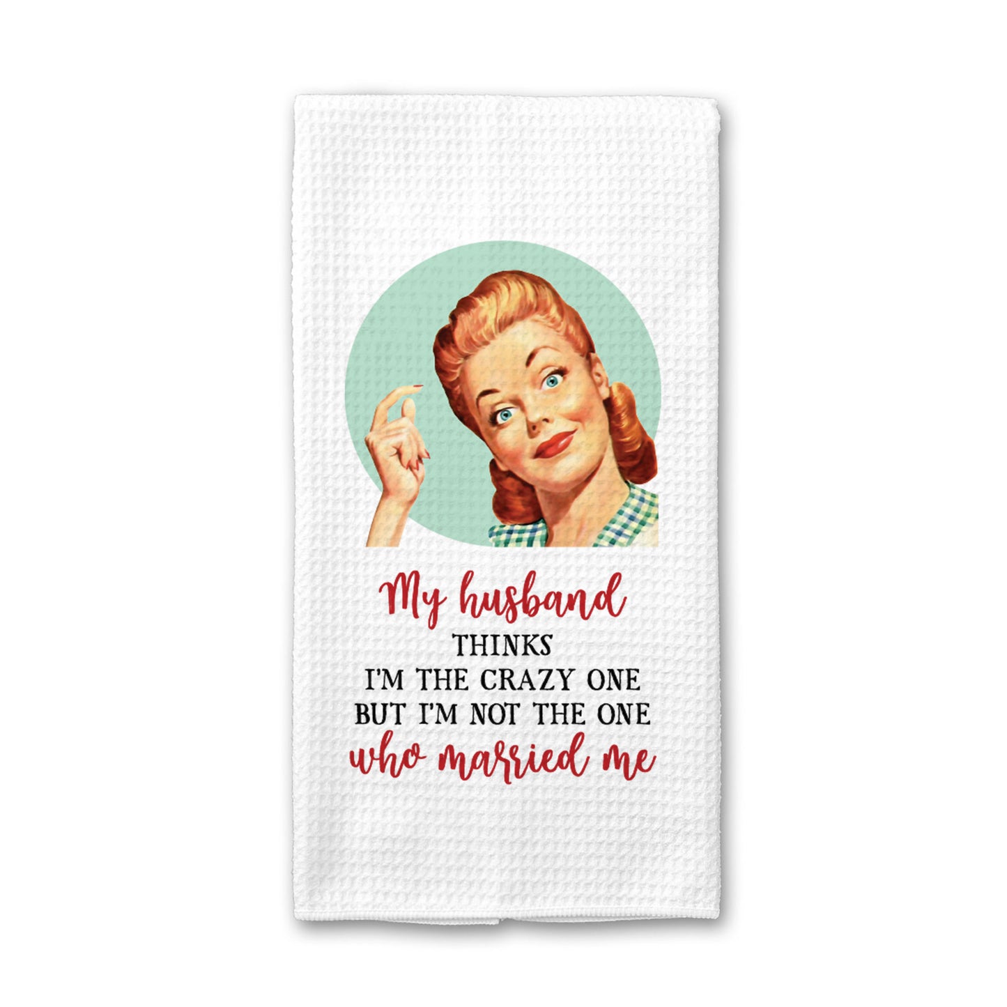 Crappy Housewife Kitchen Towel, Funny Dish Towel, Tea Towel