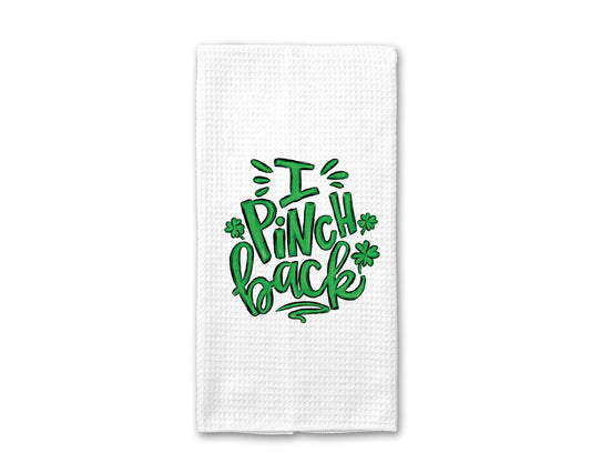 Shamrock Irish Kitchen Towel, St Patrick Dish Towel Pinch