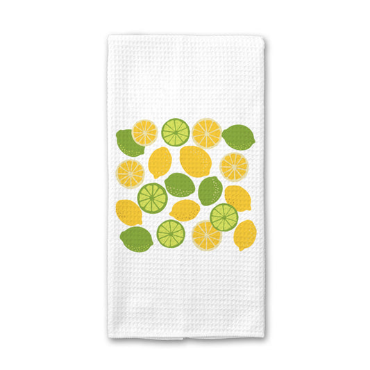 Lemon Lime Kitchen Towel, Summer Dish Towel, Tea Towel