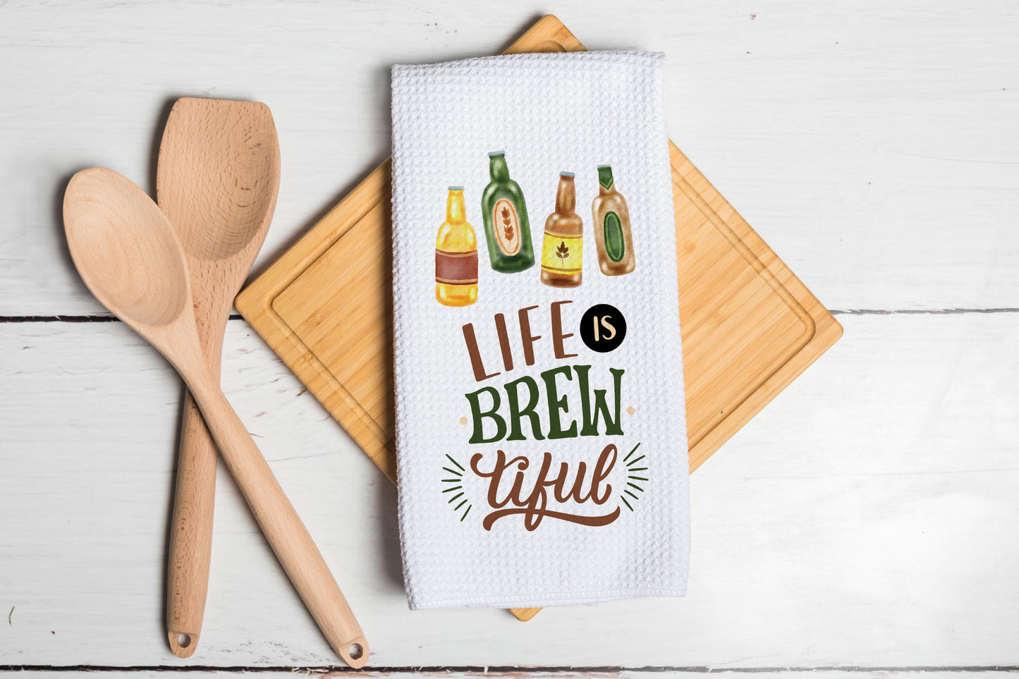 Life Is Brewtiful Kitchen Towel