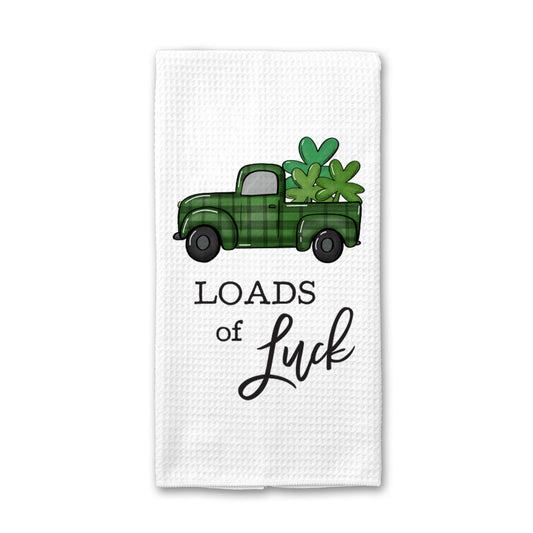 Loads of Luck Irish Kitchen Towel, St Patrick Dish Towel