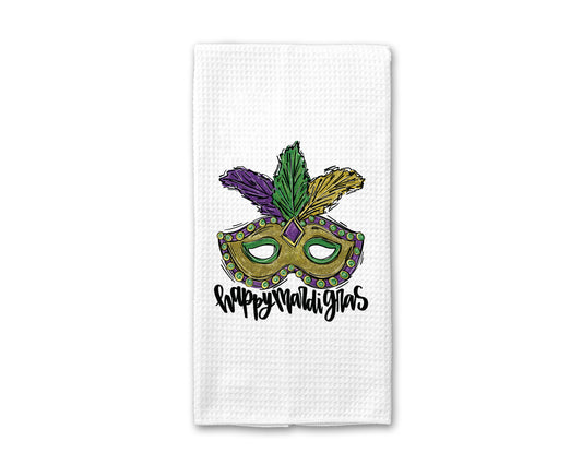 Mardi Gras Kitchen Towel Fat Tuesday Louisiana Nola Crawfish