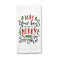 Merry & Bright Kitchen Towel, Christmas Dish Towel Decor