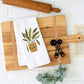 Crazy Plant Lady Kitchen Towel, Garden Plants Dish Towel