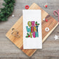 Oh What Fun Holiday Towel, Bright Color Tea Towel, Christmas Kitchen Decor