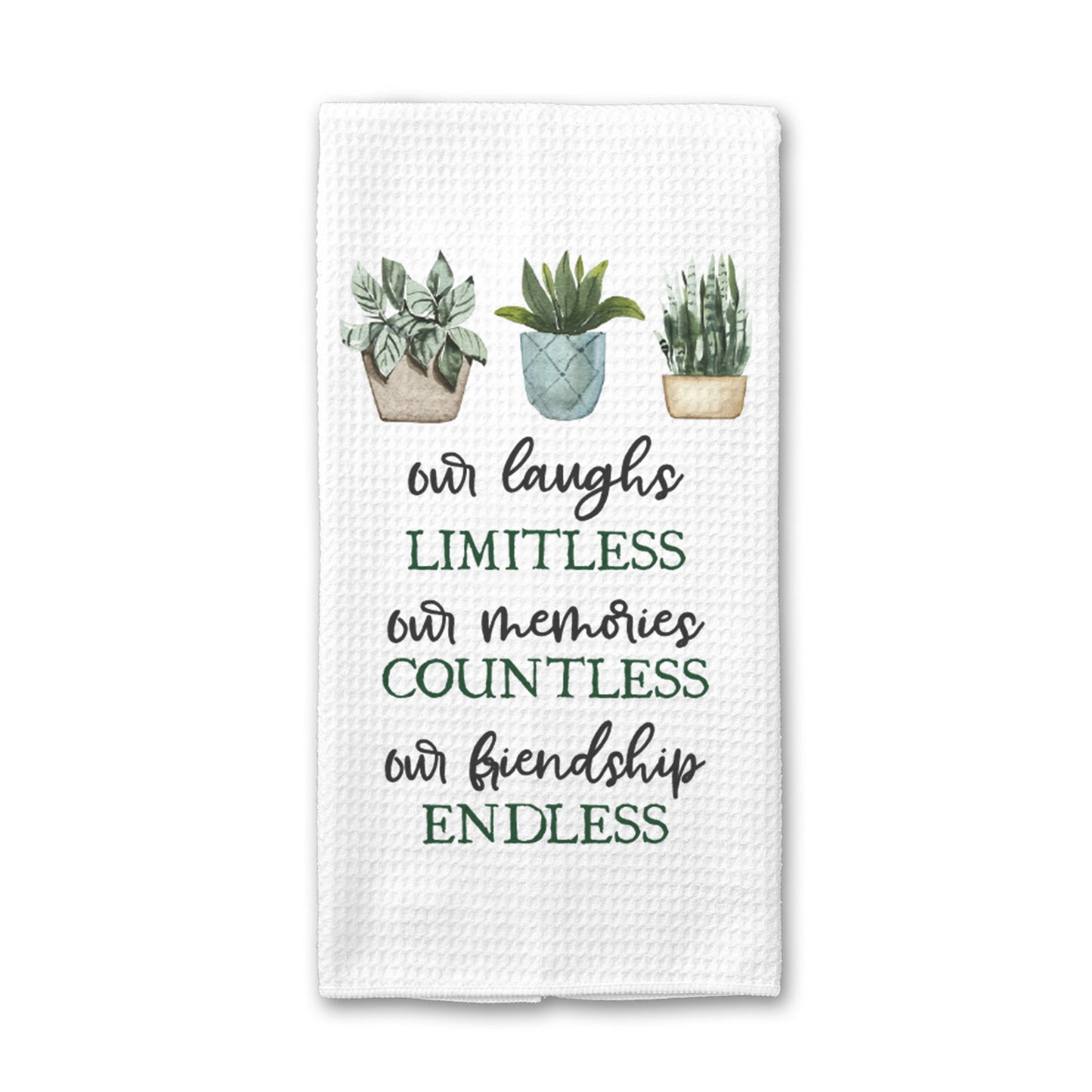 Friendship Plants Kitchen Towel, Garden Dish Towel